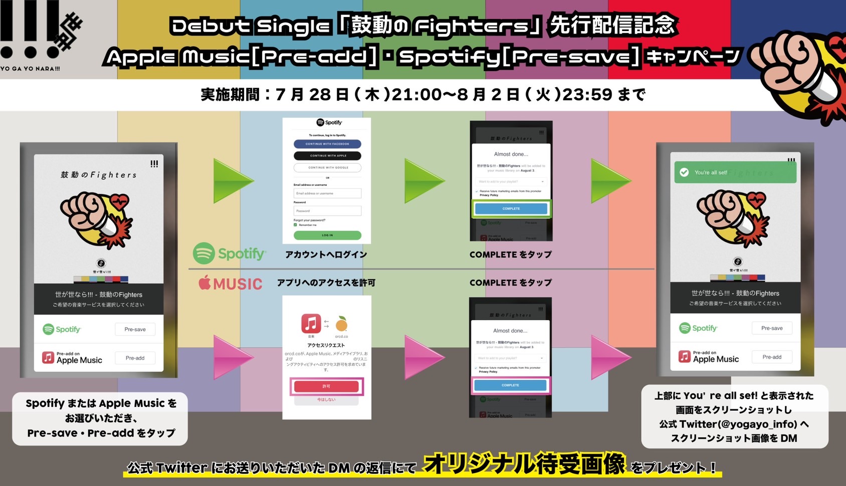 【NEWS】Debut Single「鼓動のFighters」が8月3日(水)に先行配信決定&オリジナルスマホ待ち受け画像のプレゼントキャンペーン実施！